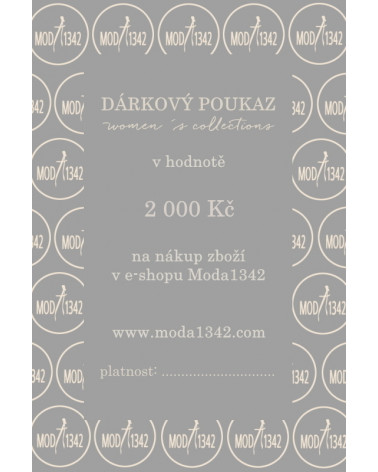 DÁRKOVÝ POUKAZ 2 000 Kč